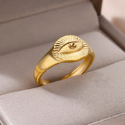 Stainless Steel Angel Feather Ring - Palm and Thread