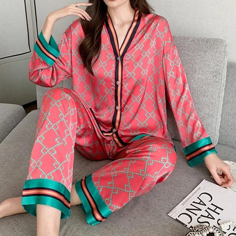 Faux Silk Pajama - Palm and Thread