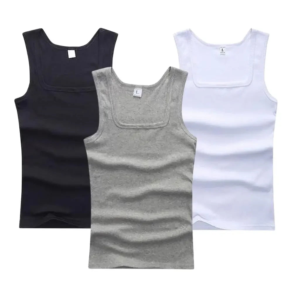 Basic Elastic tank top Pure Cotton Sleeveless t-shirt - Palm and Thread
