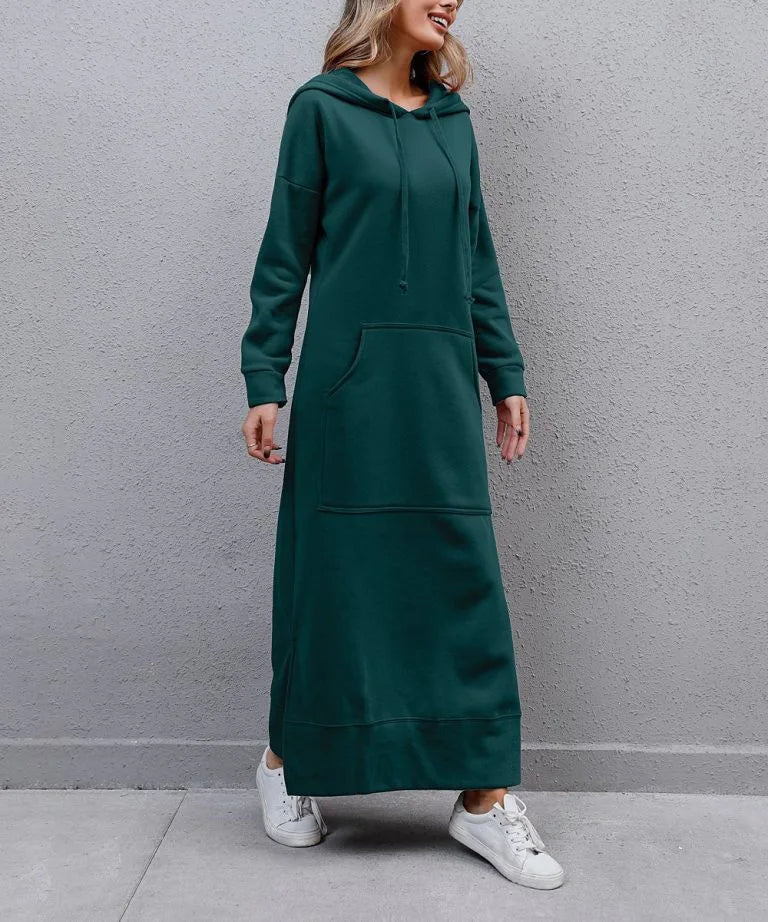 Hooded Big Pocket Abaya - Palm and Thread