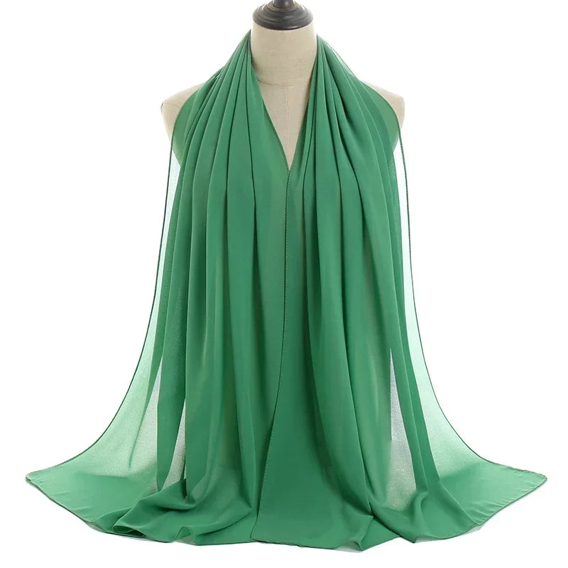 Solid Chiffon Shawl Scarf - Palm and Thread