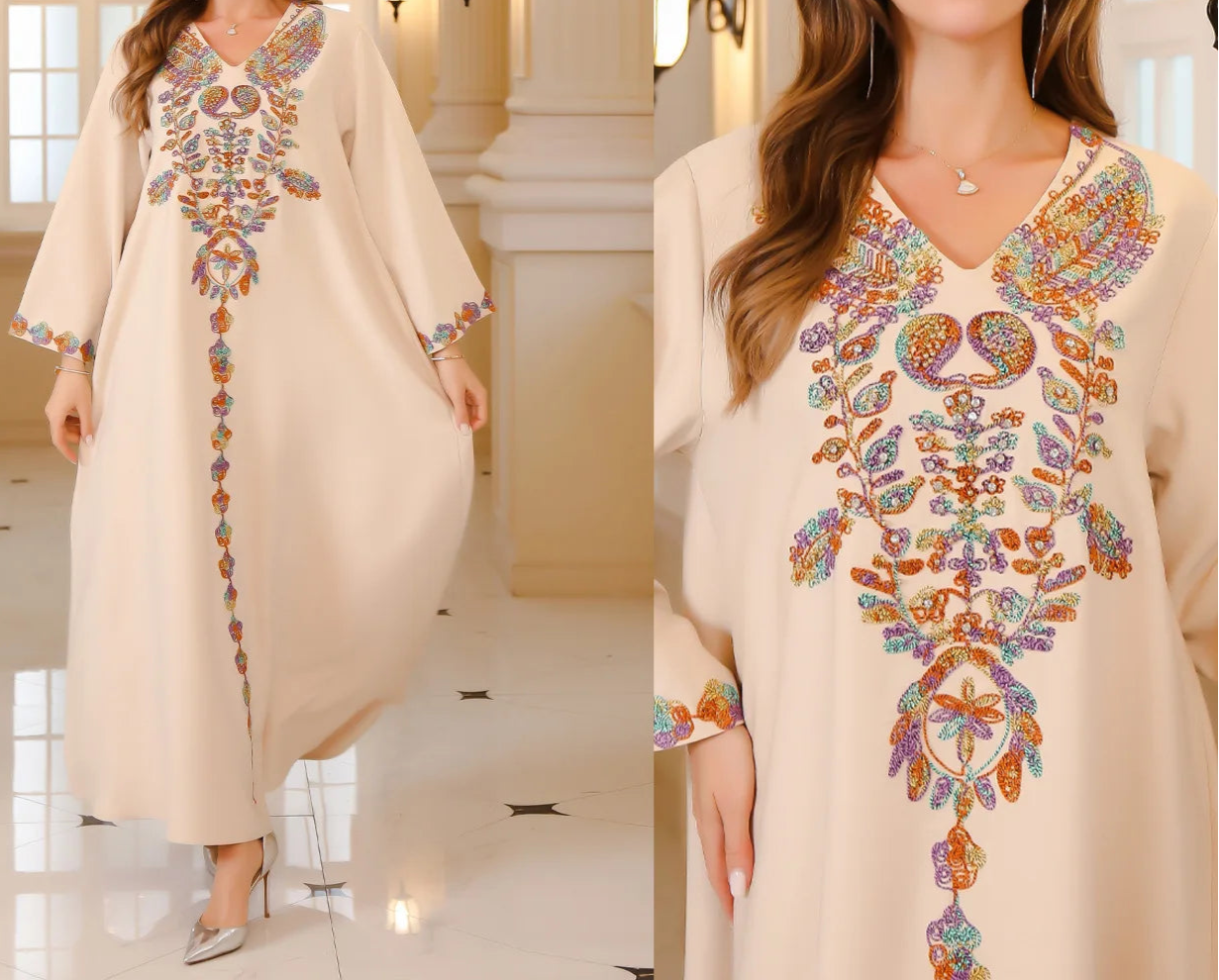 Diamond Embroidery Fashionable Abaya - Palm and Thread