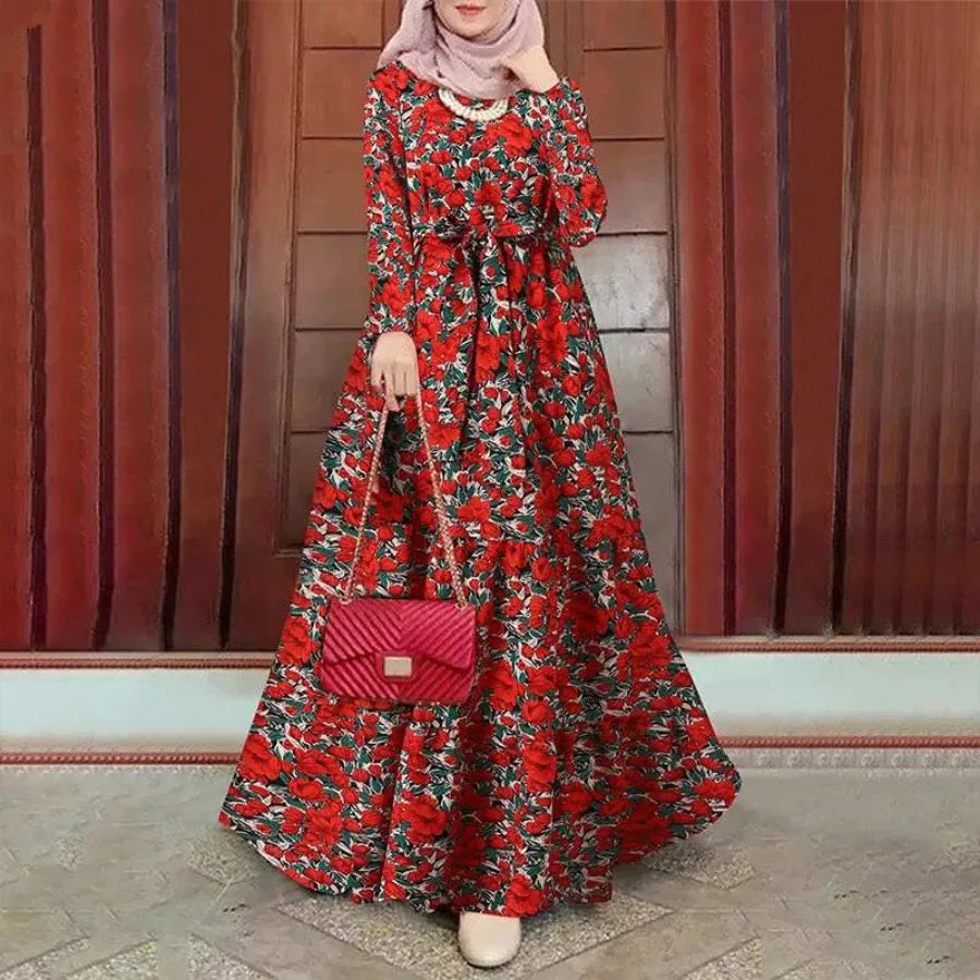 Long Sleeve O Neck Dress - Palm and Thread