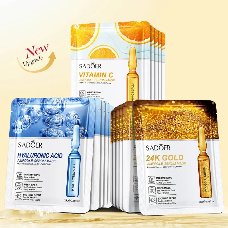 24K Gold Vitamin C Hyaluronic Acid Face Mask - Palm and Thread