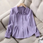 Temperament Fashion Sping New Chiffon Shirt - Palm and Thread