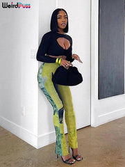 Weird Puss Mesh Tie Dye Straight Pant - Palm and Thread