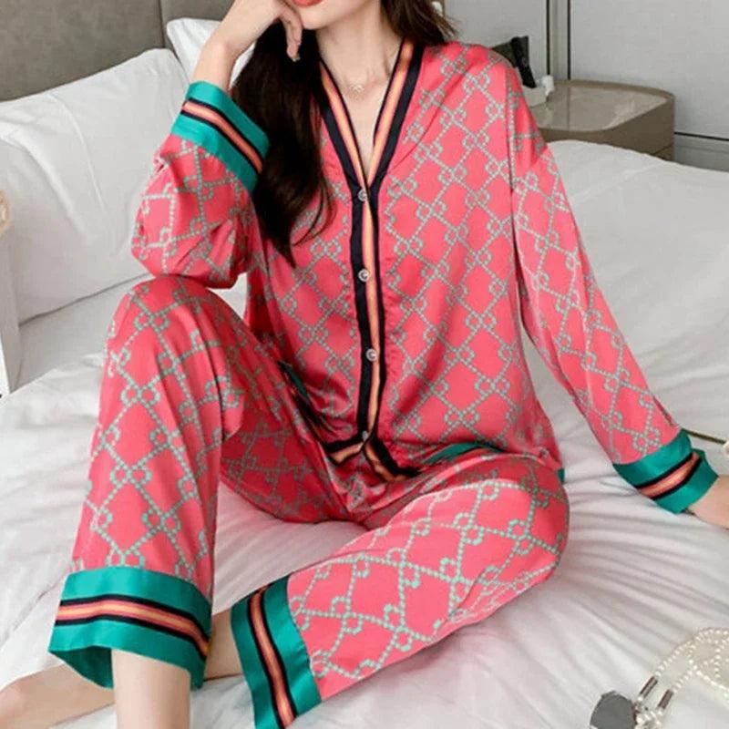 Faux Silk Pajama - Palm and Thread