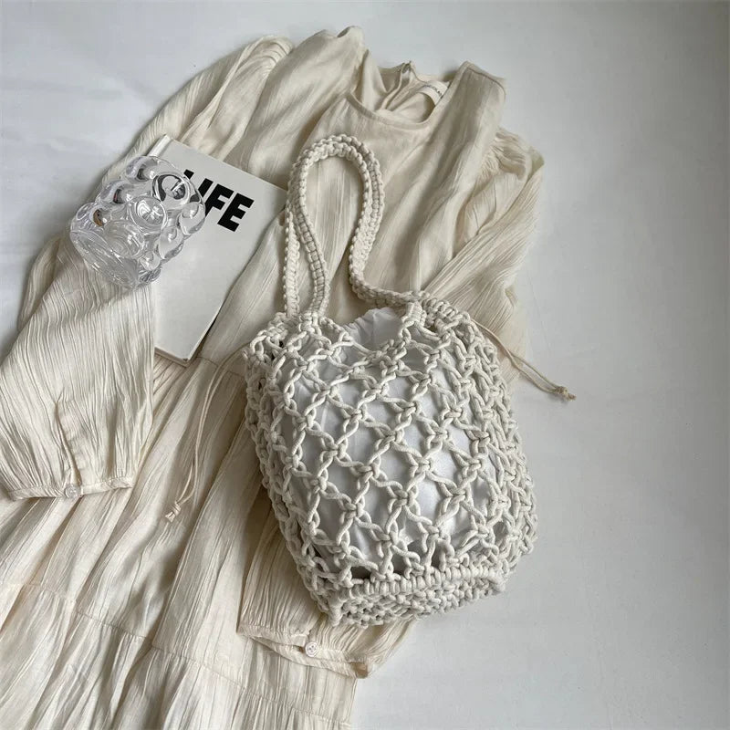 Fashion Straw Crossbody Bag - Palm and Thread