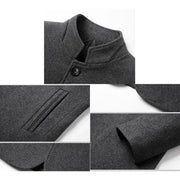 Chinese Style Stand Collar Solid Coat