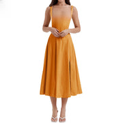 Elegant Waist-Tied Slimming Dress