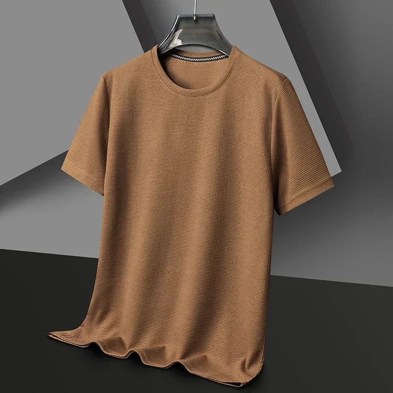 Polo Waffle Solid T-shirt - Palm and Thread