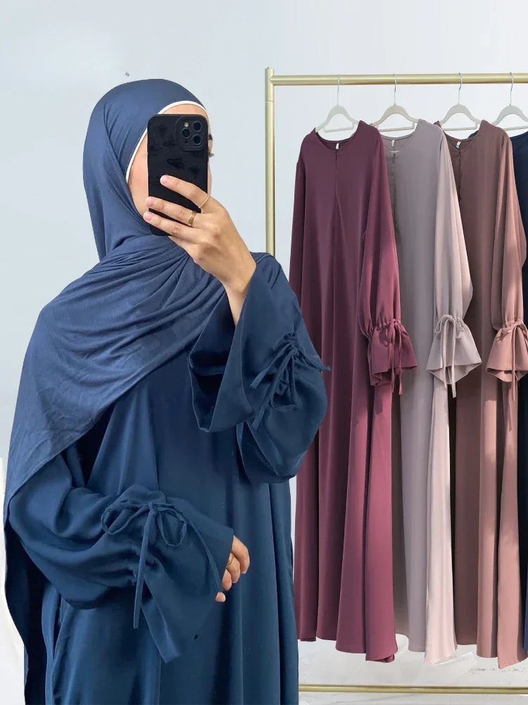 Lace Up Vestidos Largos Abaya - Palm and Thread