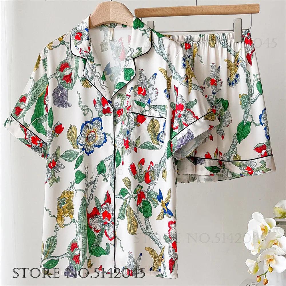 Fashion Print Flower Pajama - Palm and Thread