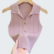 Single-breasted Button Lapel Vest - Palm and Thread