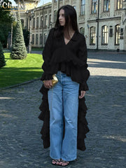 Fashion V-Neck Long Sleeve Shirt - Palm and Thread