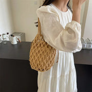 Fashion Straw Crossbody Bag - Palm and Thread