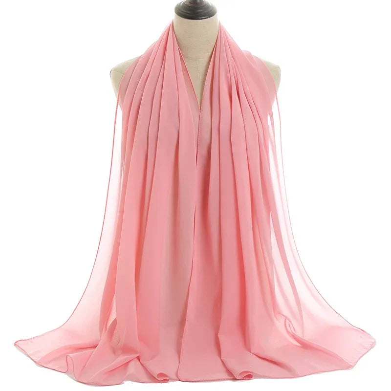 Solid Chiffon Shawl Scarf - Palm and Thread