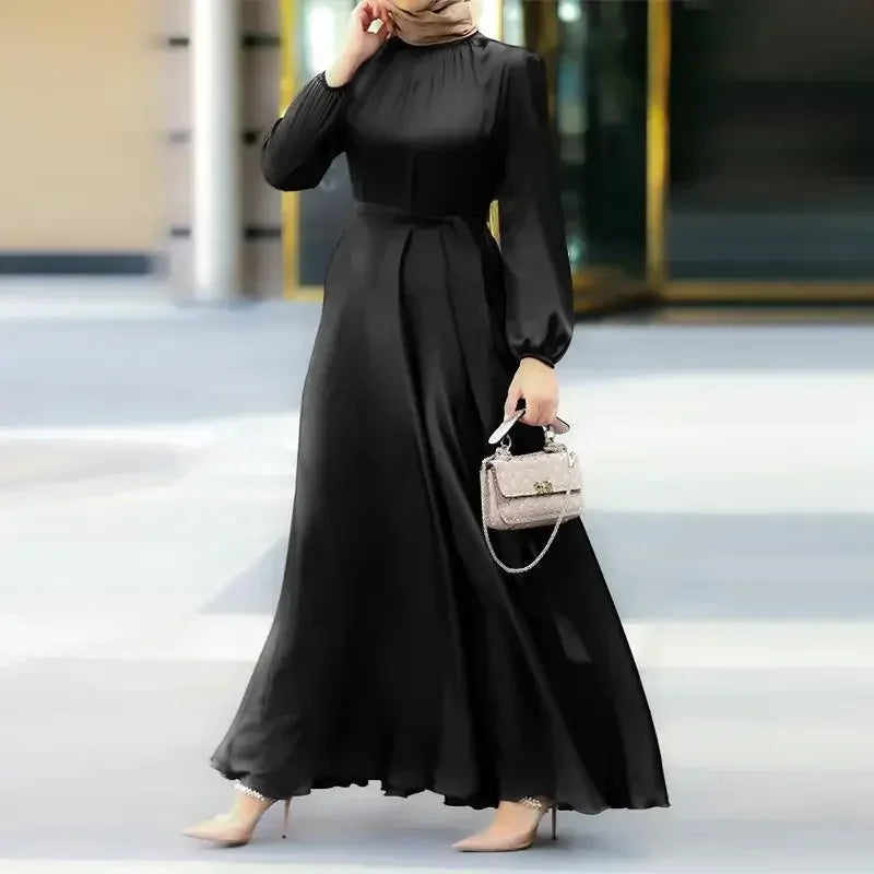 Simple Loose Solid Elegant Dress - Palm and Thread