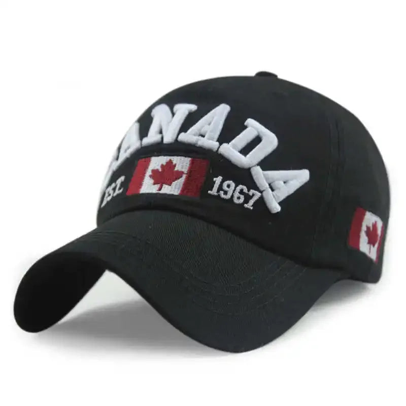 Fashion Cotton Baseball Cap Flag of Canada Hat - Palm and Thread