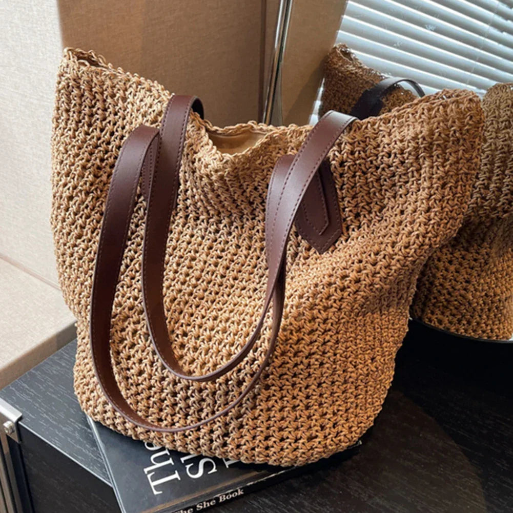 Bohemian Straw Underarm Bag - Palm and Thread