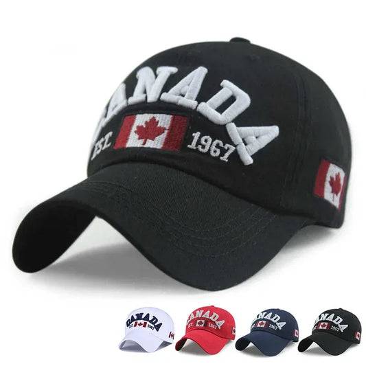 Fashion Cotton Baseball Cap Flag of Canada Hat - Palm and Thread