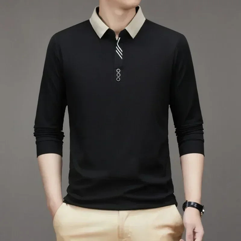 Long Sleeve Turn-down Collar Top - Palm and Thread