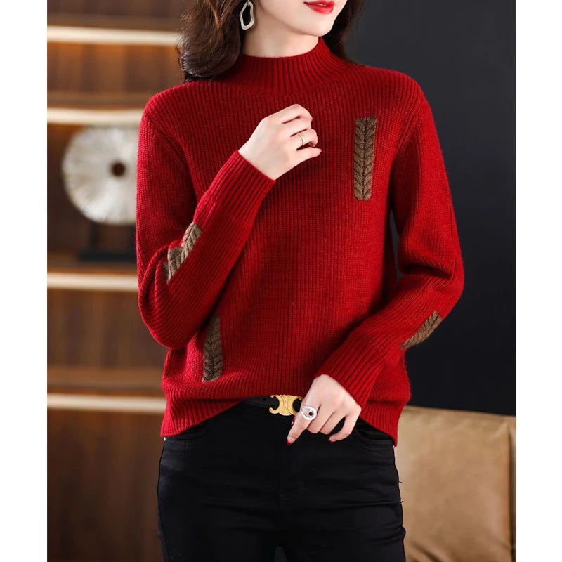 Simple Casual All Match Knitted Sweater Top - Palm and Thread