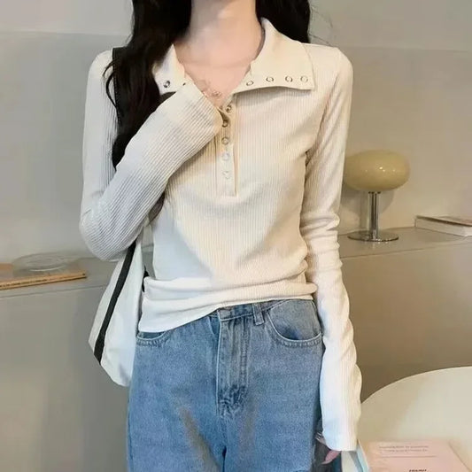 Button Up Bottoming Pullover Top - Palm and Thread