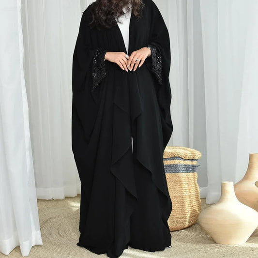 Sequin Open Abaya - Palm and Thread