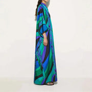 Elegant O-neck Lace-up Long Dress - Palm and Thread