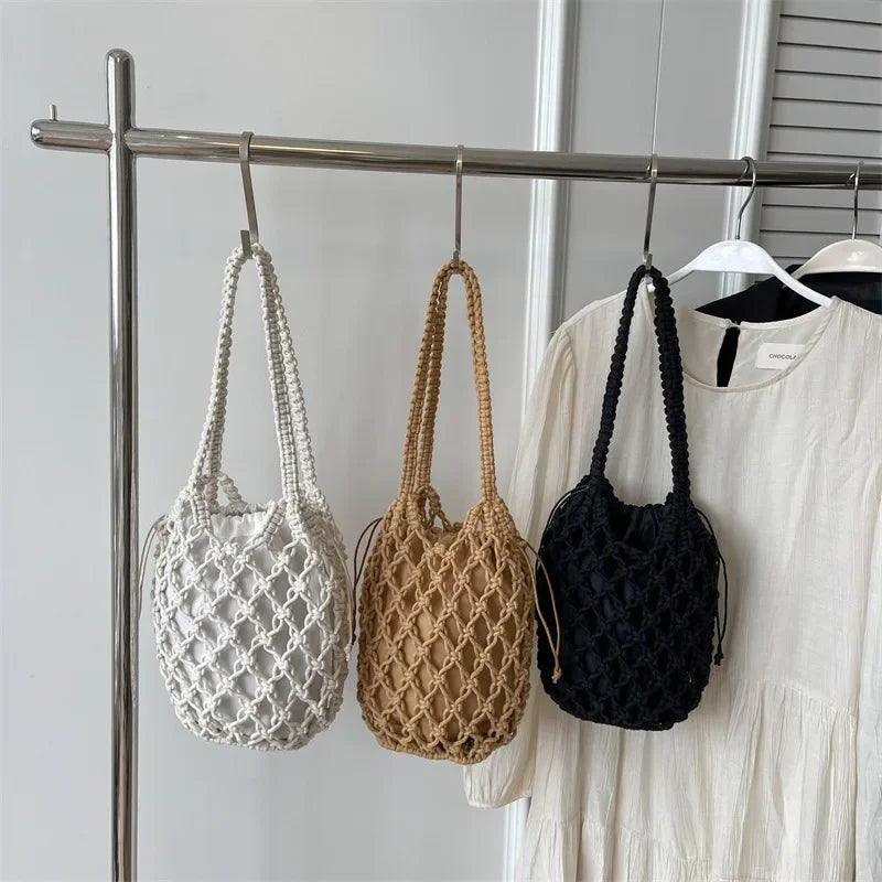 Fashion Straw Crossbody Bag - Palm and Thread