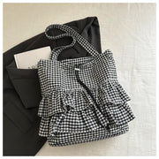 Cute Plaid Cotton Tote Bag - Palm and Thread
