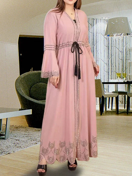 Diamond Flare Sleeve Abaya - Palm and Thread