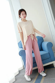 Summer two-piece comfortable pajama set - Palm and Thread