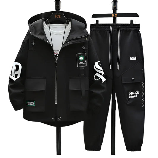 Hooded Jacket & Pant Matching Set - Palm and Thread
