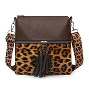 Leopard Print Pu Zipper Fashion Crossbody Bag - Palm and Thread