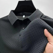 New Casual Short Sleeved Bone Flower Solid Color POLO Shirt - Palm and Thread