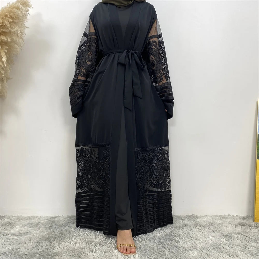 Luxury Gold Rhinestones Abaya Kaftan - Palm and Thread