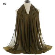 Solid Chiffon Shawl Scarf - Palm and Thread