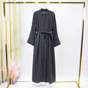 Abaya Two Pieces Women Out Abaya Loose Cardigan Coat Sleeveless Inner - Palm and Thread
