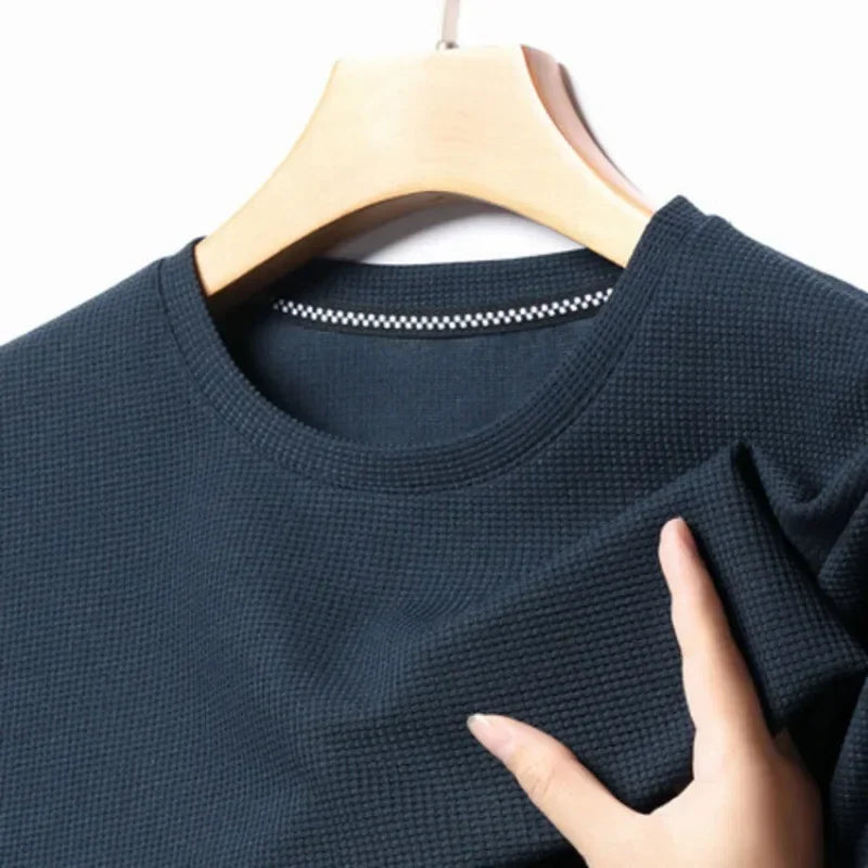 Polo Waffle Solid T-shirt - Palm and Thread