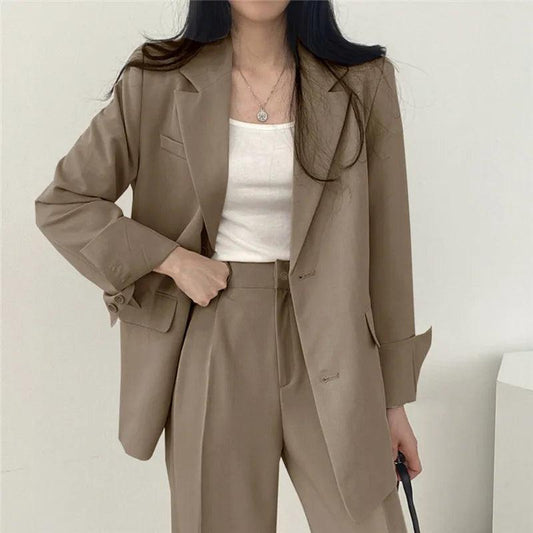 Long Sleeve Blazer + Pant Matching Set - Palm and Thread