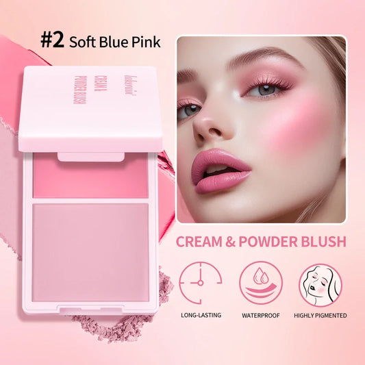 Cream & Powder Blush Palette - Palm and Thread