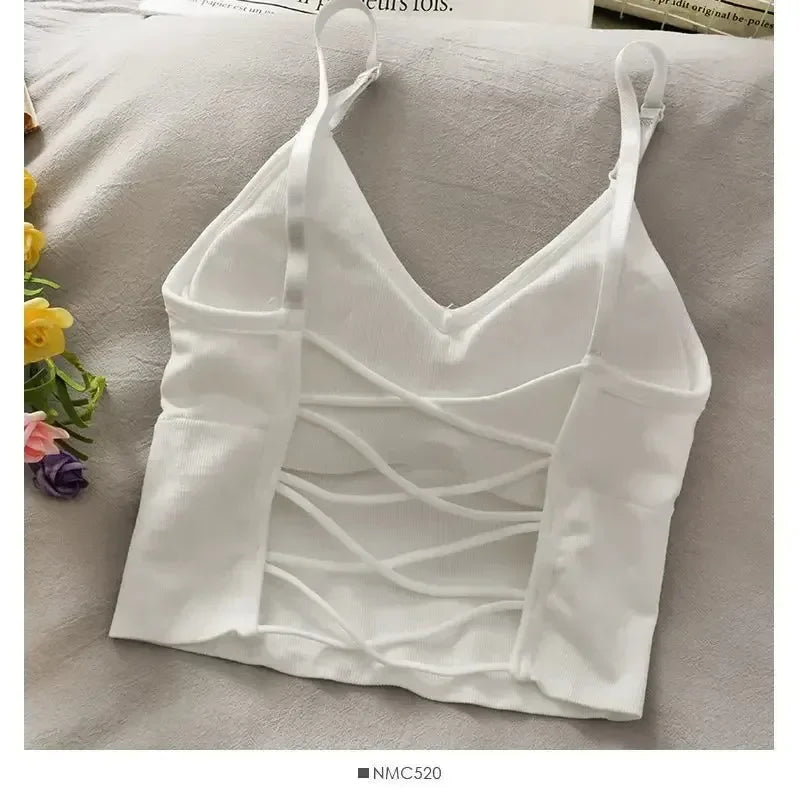 Crop Top Off Shoulder Sleeveless Camisole - Palm and Thread