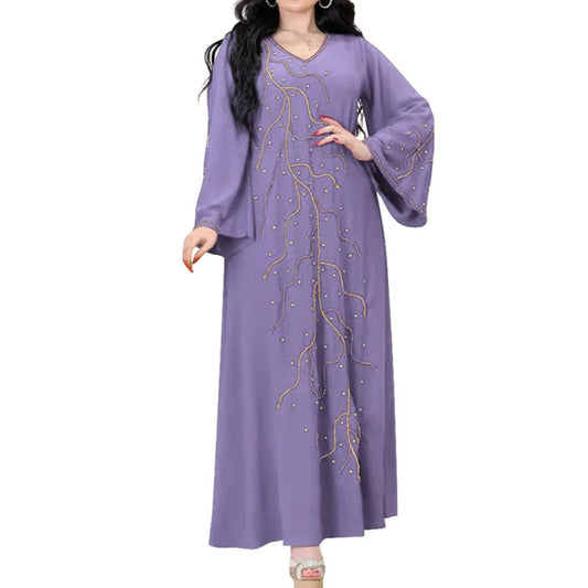 Long Evening Elegant Vestidos Abaya - Palm and Thread