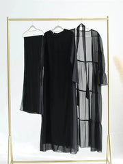Chiffon Plain Abaya Set - Palm and Thread