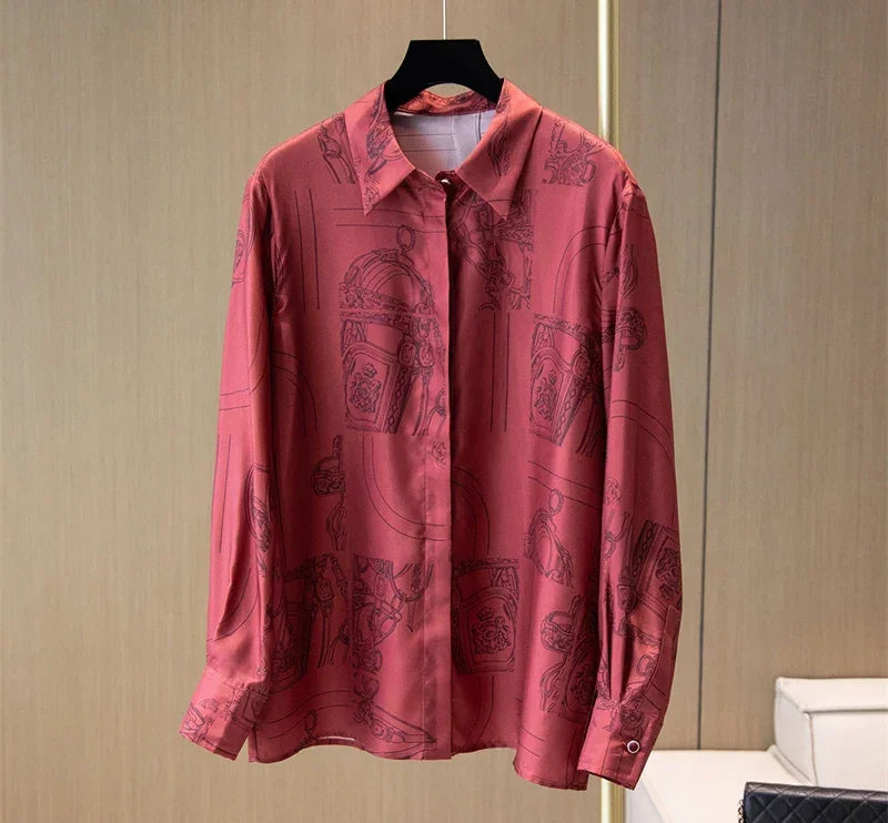 Luxury Brand Design Vintage Print Top - Palm and Thread