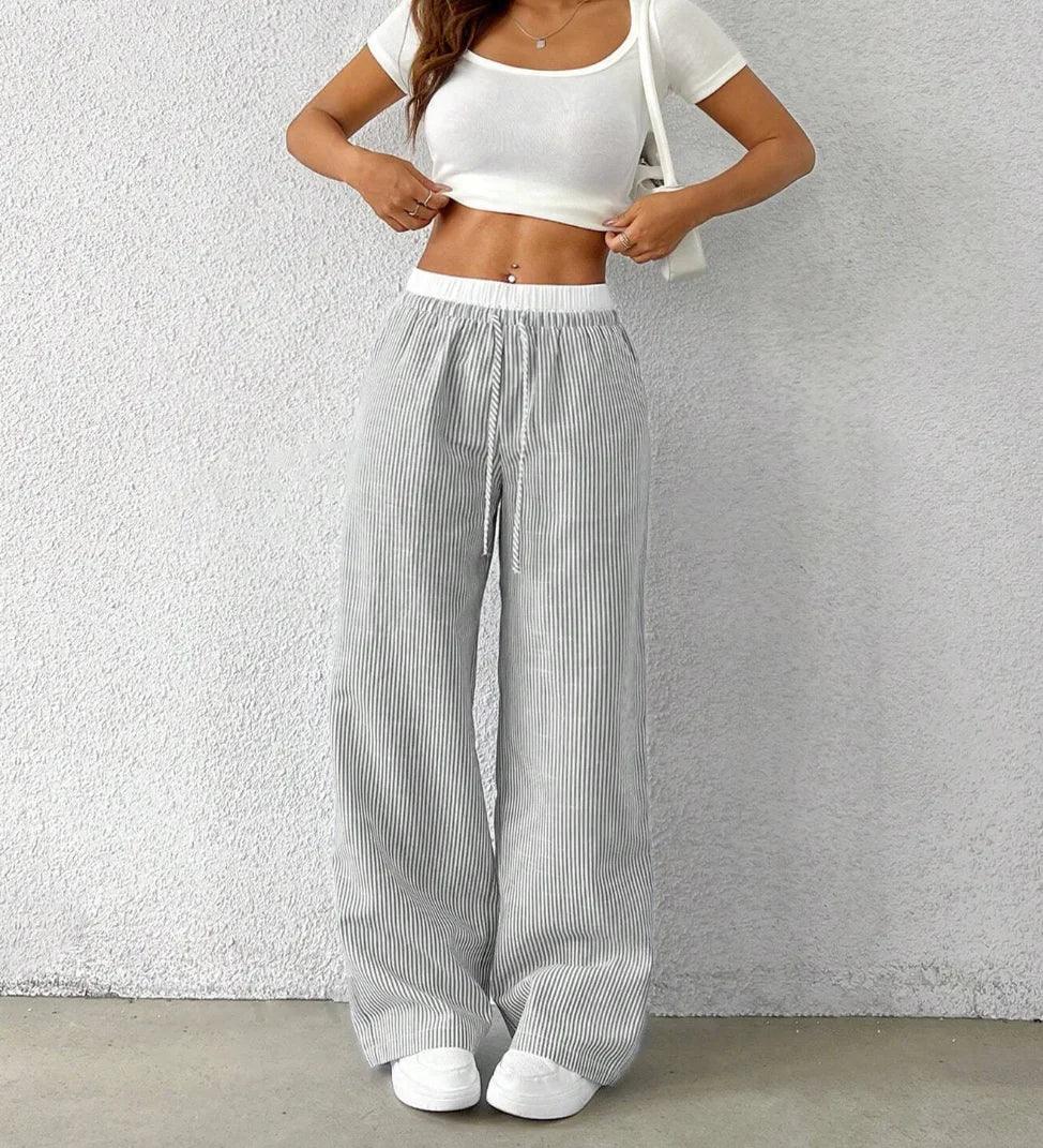 solid color casual Pant - Palm and Thread