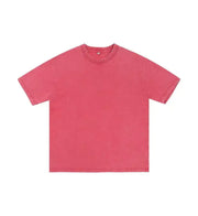 Style Retro Solid Color Short Sleeved T-shirt - Palm and Thread