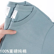 Cotton Solid Color O Neck Top - Palm and Thread